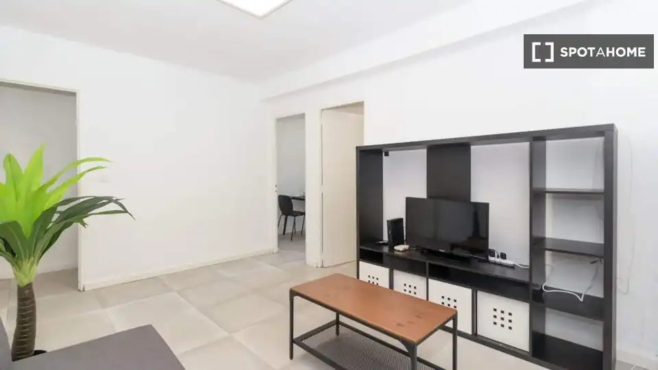 Living room of Flat for rent in Valencia  with Air Conditioner, Heating and Furnished