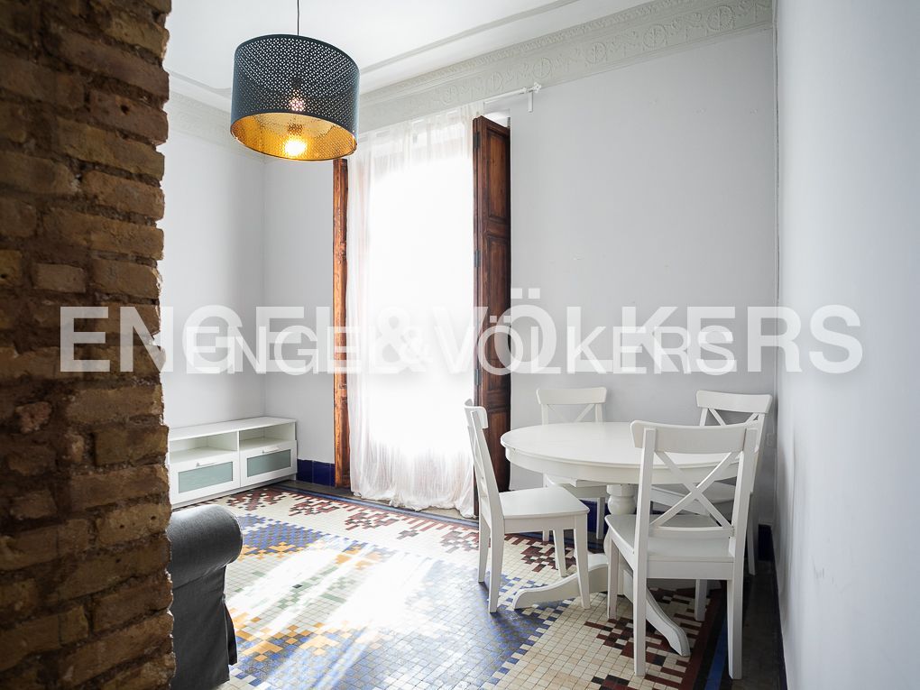 Living room of Flat for rent in  Valencia Capital  with Air Conditioner, Heating and Furnished