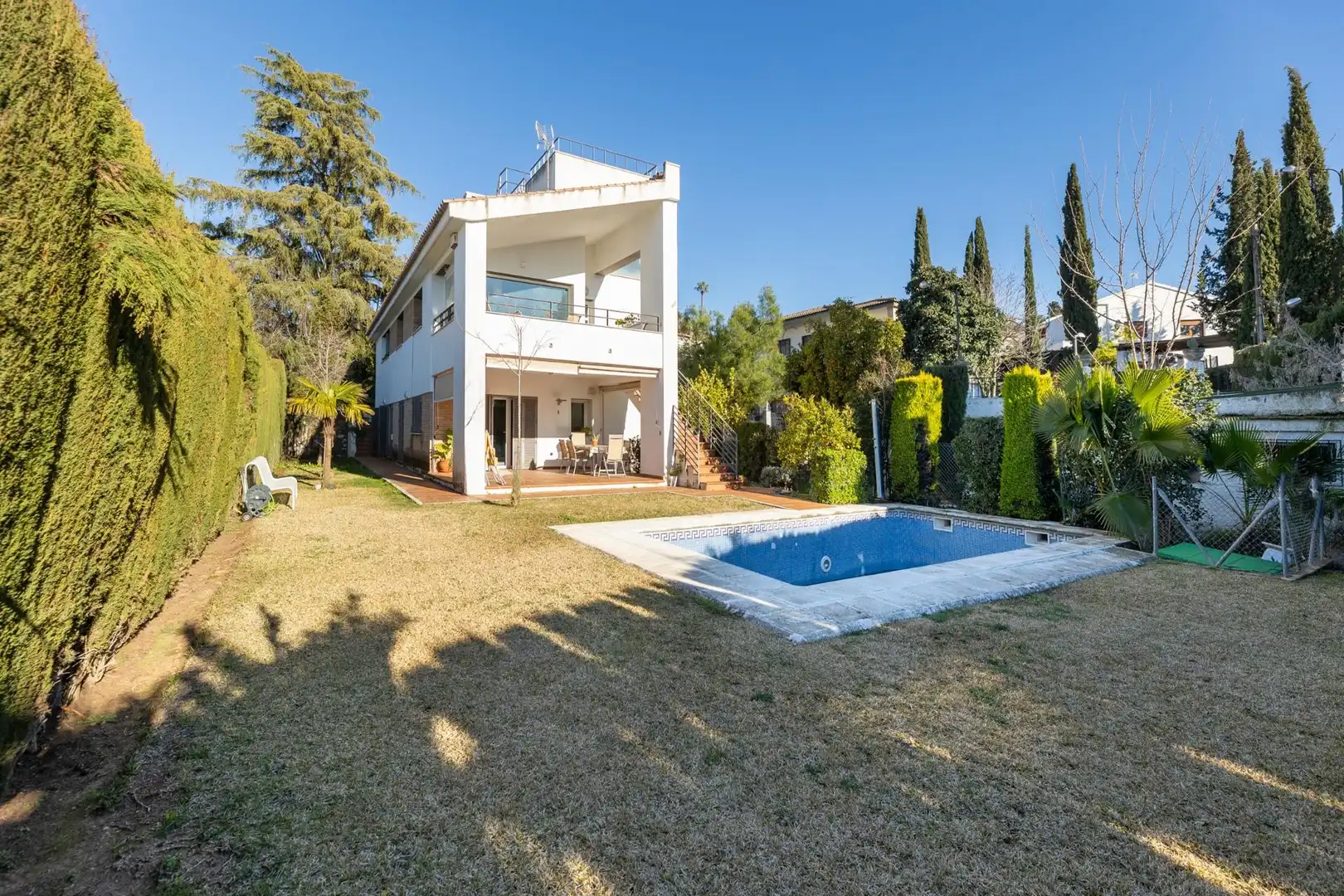Jardín de Casa o chalet en venta en Cájar con Calefacción, Piscina y Alarma