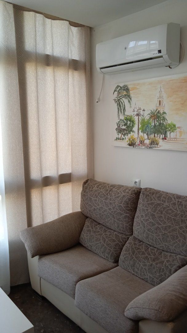 Sala d'estar de Apartament de lloguer en  Sevilla Capital amb Aire condicionat, Calefacció i Moblat