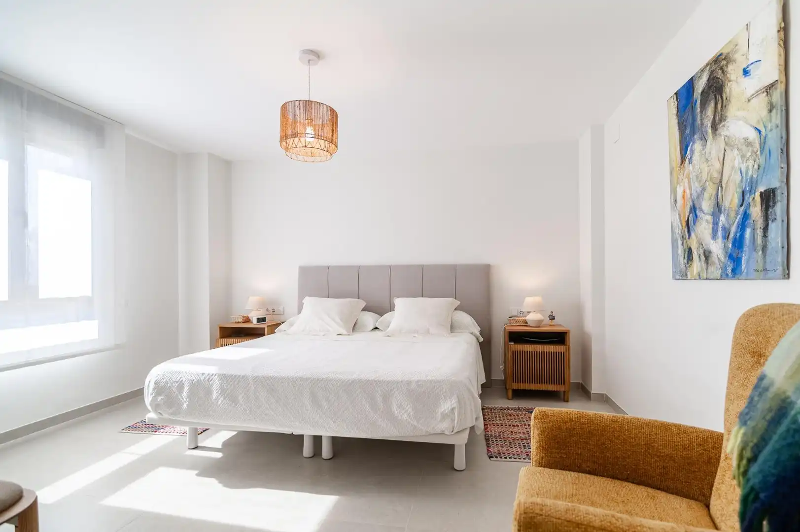 Schlafzimmer von Wohnungen zum Verkauf in Benicasim / Benicàssim mit Klimaanlage, Heizung und Privatgarten