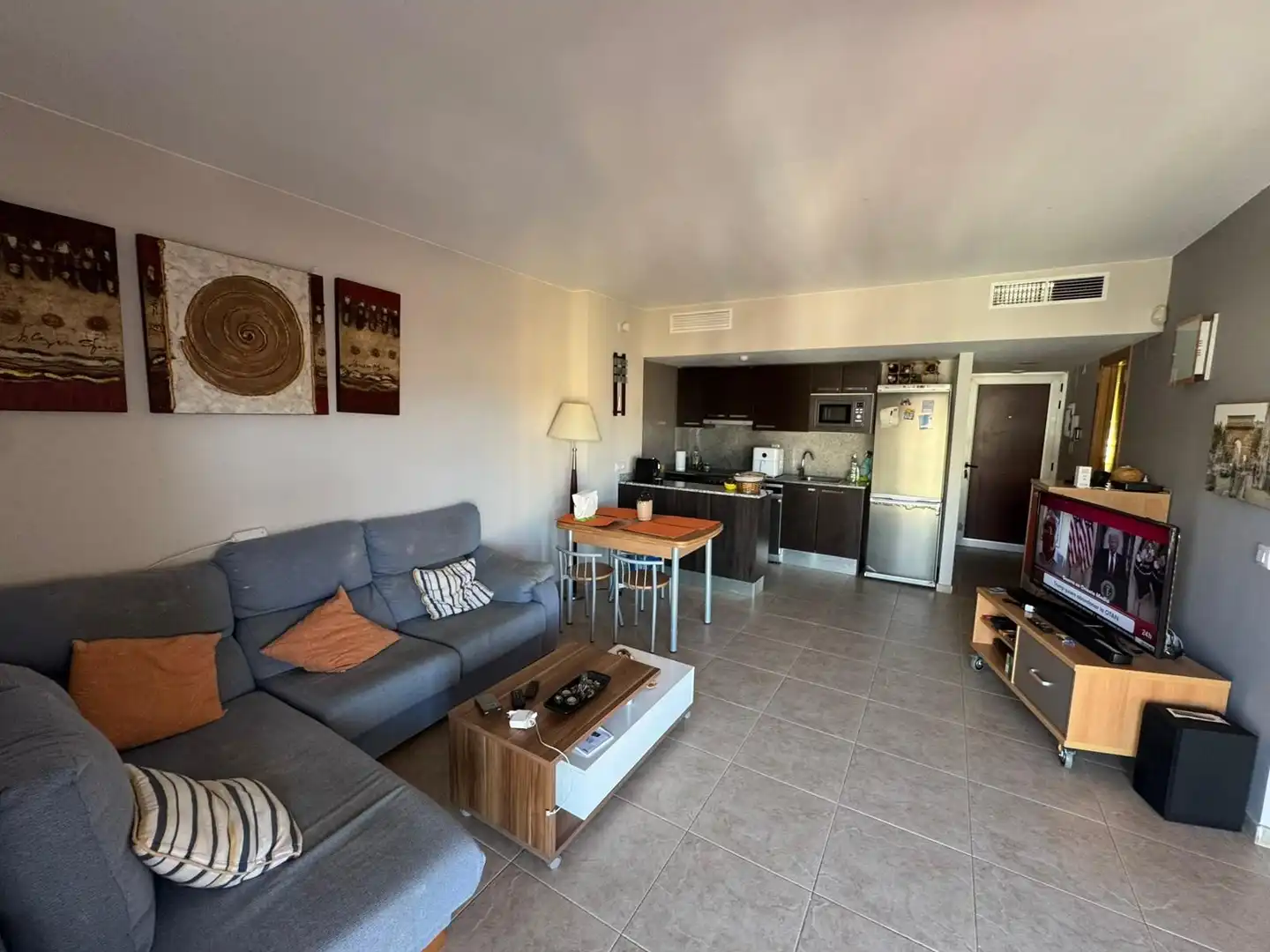 Sala de estar de Apartamento en venta en Roses con Aire acondicionado, Calefacción y Terraza