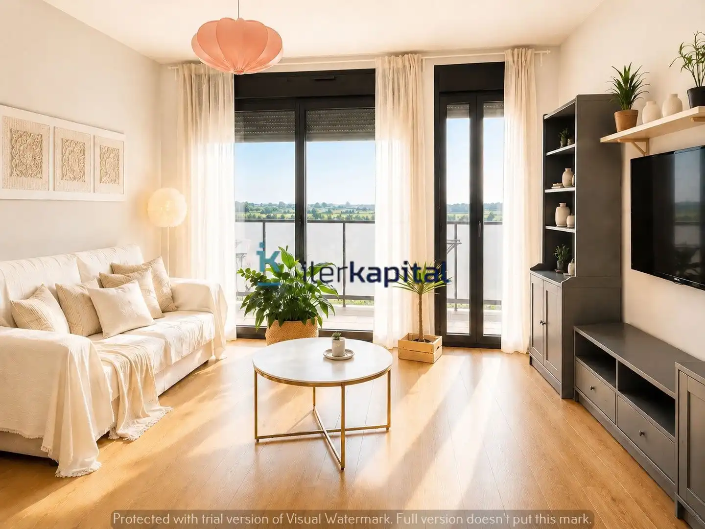 Wohnzimmer von Wohnung zum Verkauf in Lleida mit Klimaanlage, Heizung und Terrasse