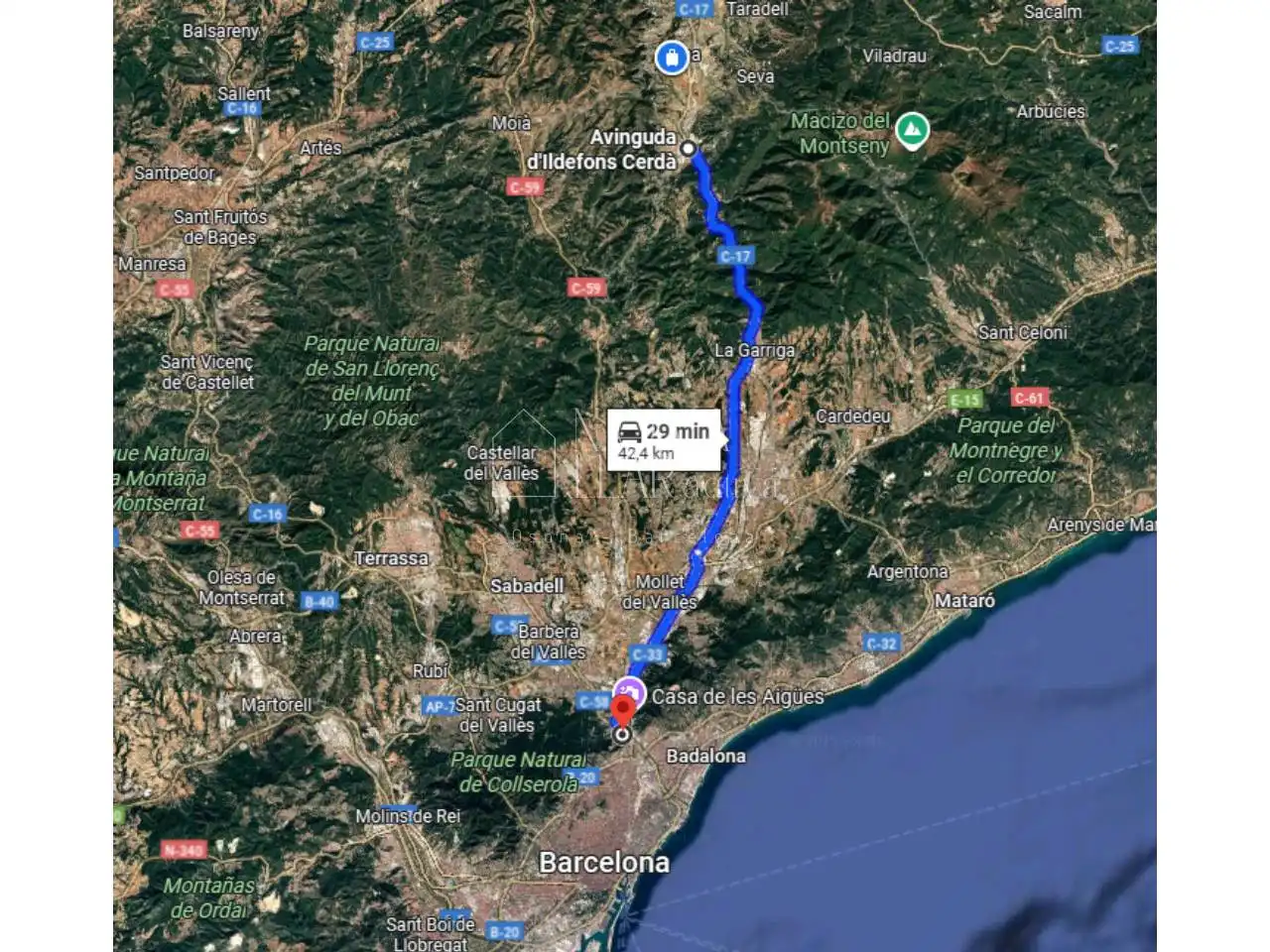 Vista exterior de Pis en venda en Centelles amb Aire condicionat, Calefacció i Terrassa
