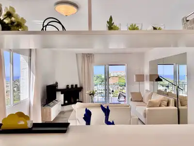 Sala d'estar de Àtic en venda en Mijas amb Aire condicionat, Calefacció i Terrassa