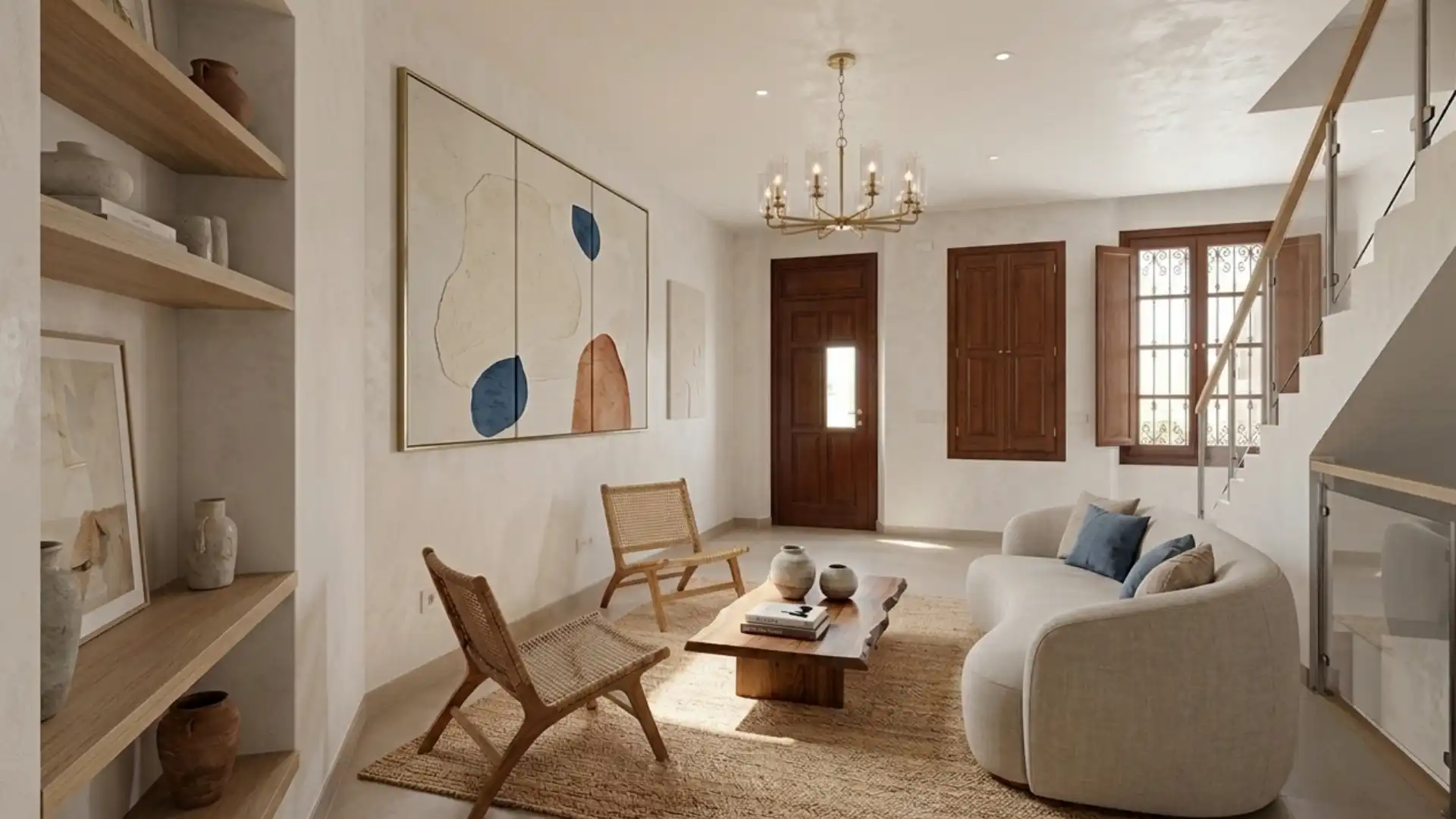 Sala d'estar de Casa adosada en venda en Estepona amb Aire condicionat i Terrassa