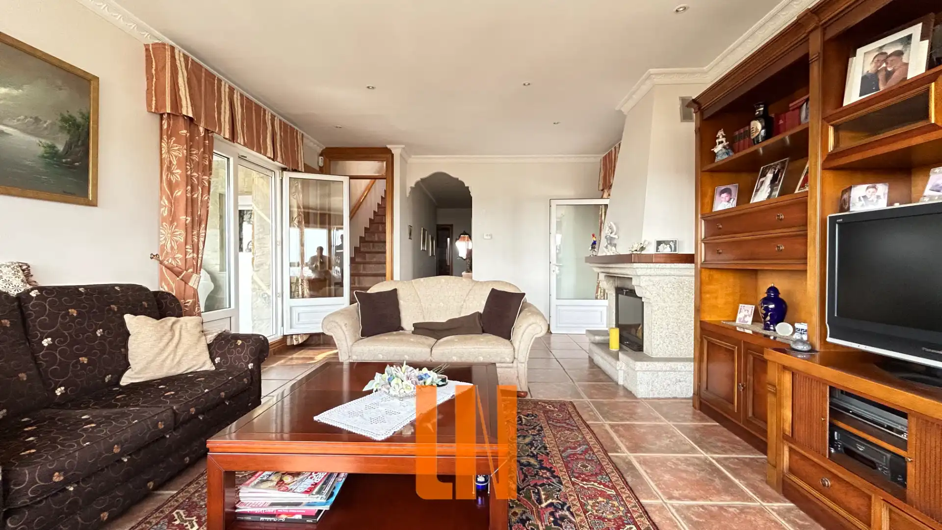 Living room of Houses for sale in Culleredo  with Heating, Private garden and Parquet flooring