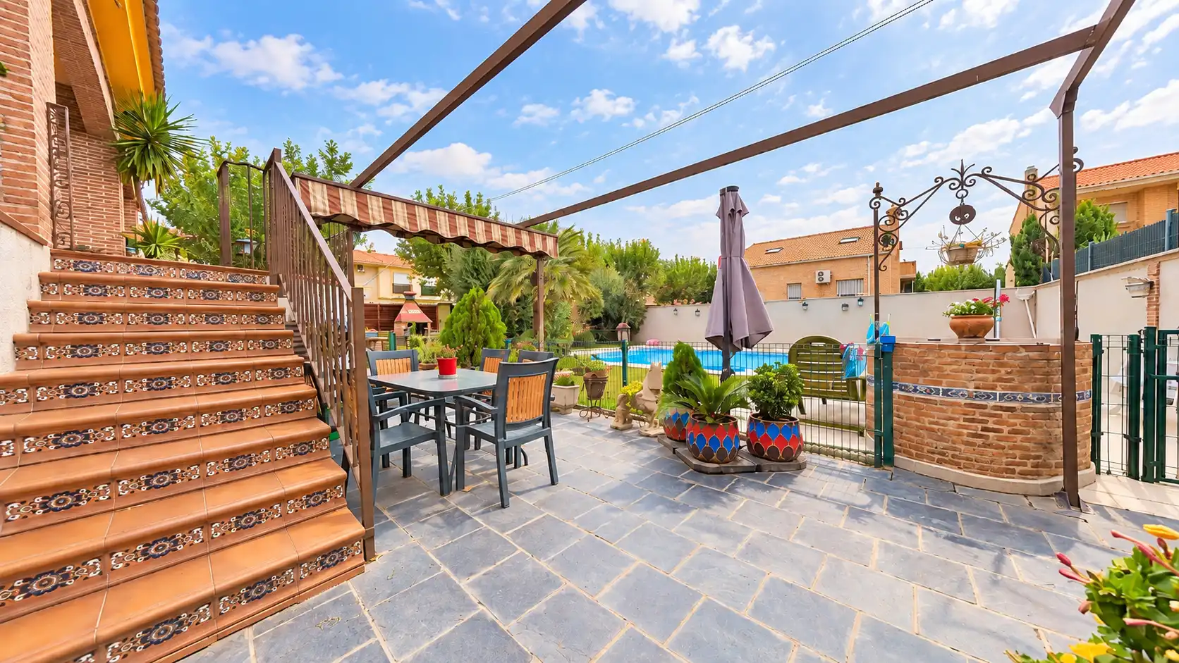 Terraza de Casa o chalet en venta en Pepino con Aire acondicionado, Calefacción y Jardín privado