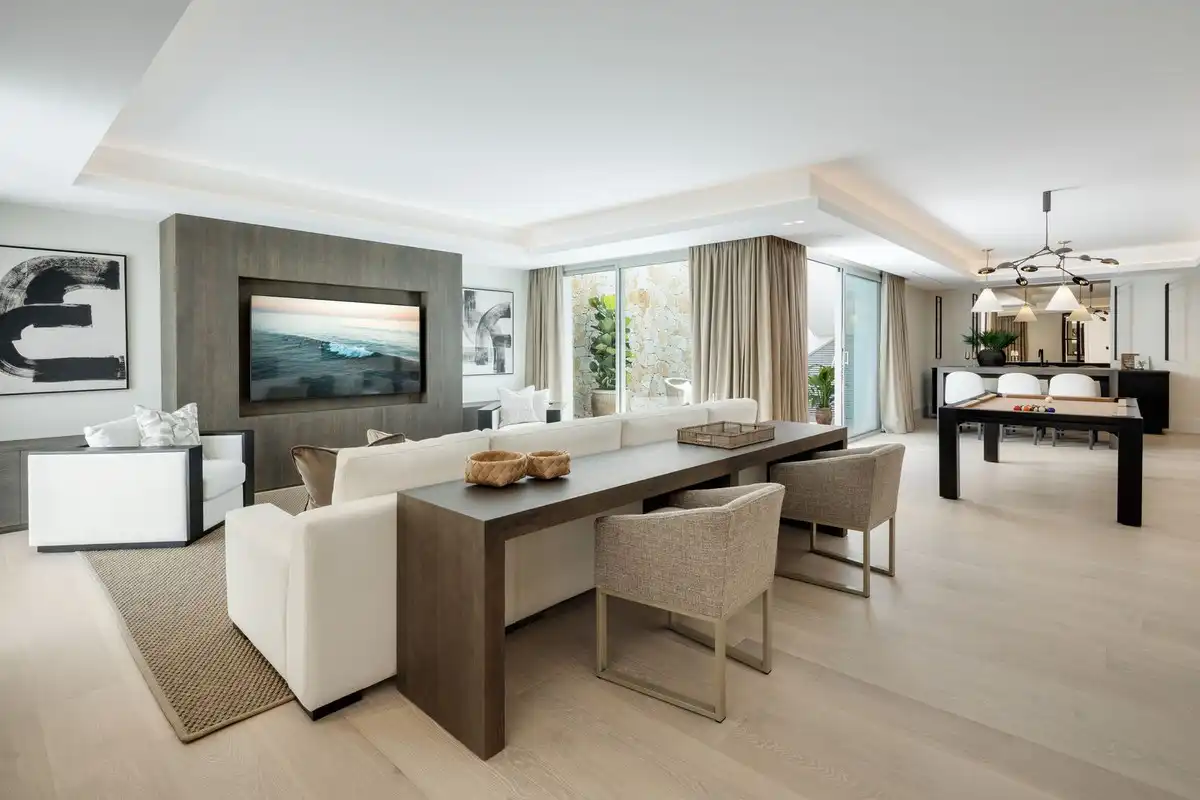 Wohnzimmer von Haus oder Chalet zum Verkauf in Marbella mit Klimaanlage, Privatgarten und Terrasse