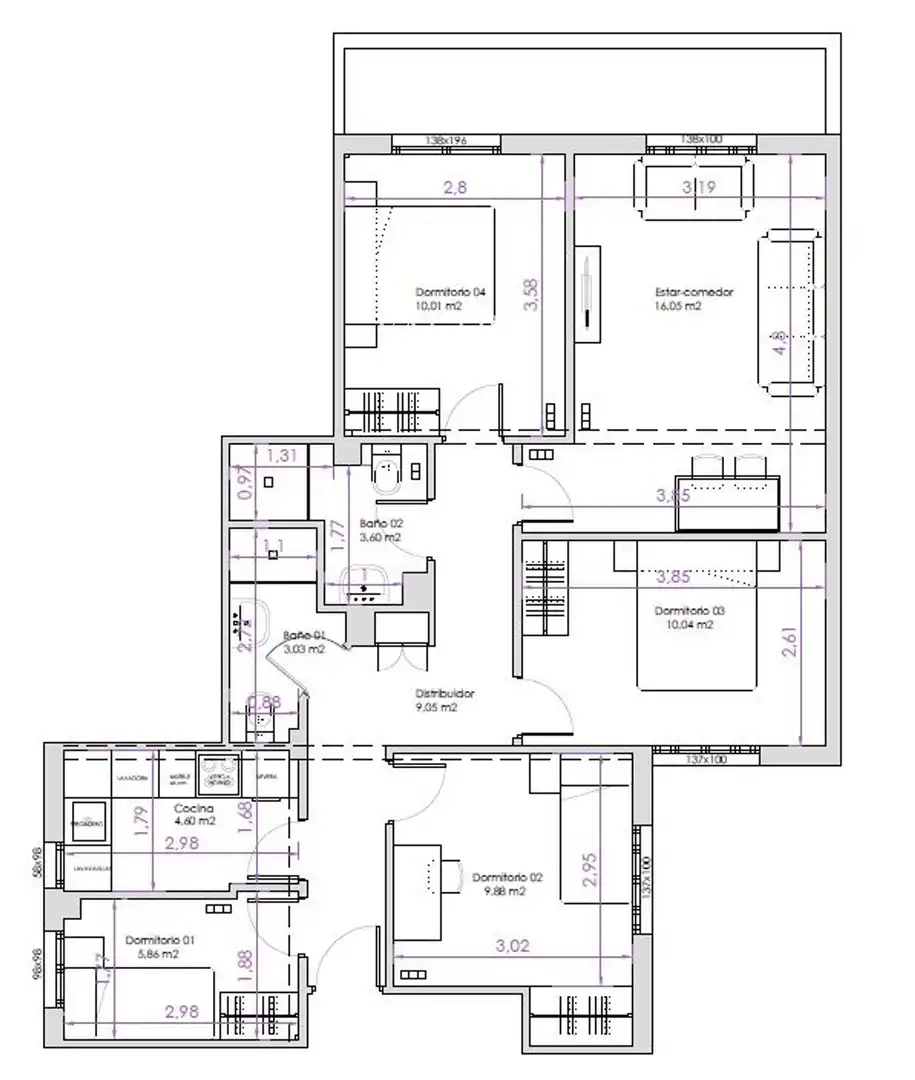 Flat for rent in Madrid  with Terrace