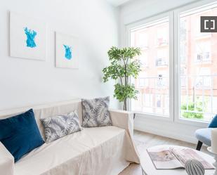 Living room of Flat to rent in  Madrid Capital  with Air Conditioner, Heating and Furnished