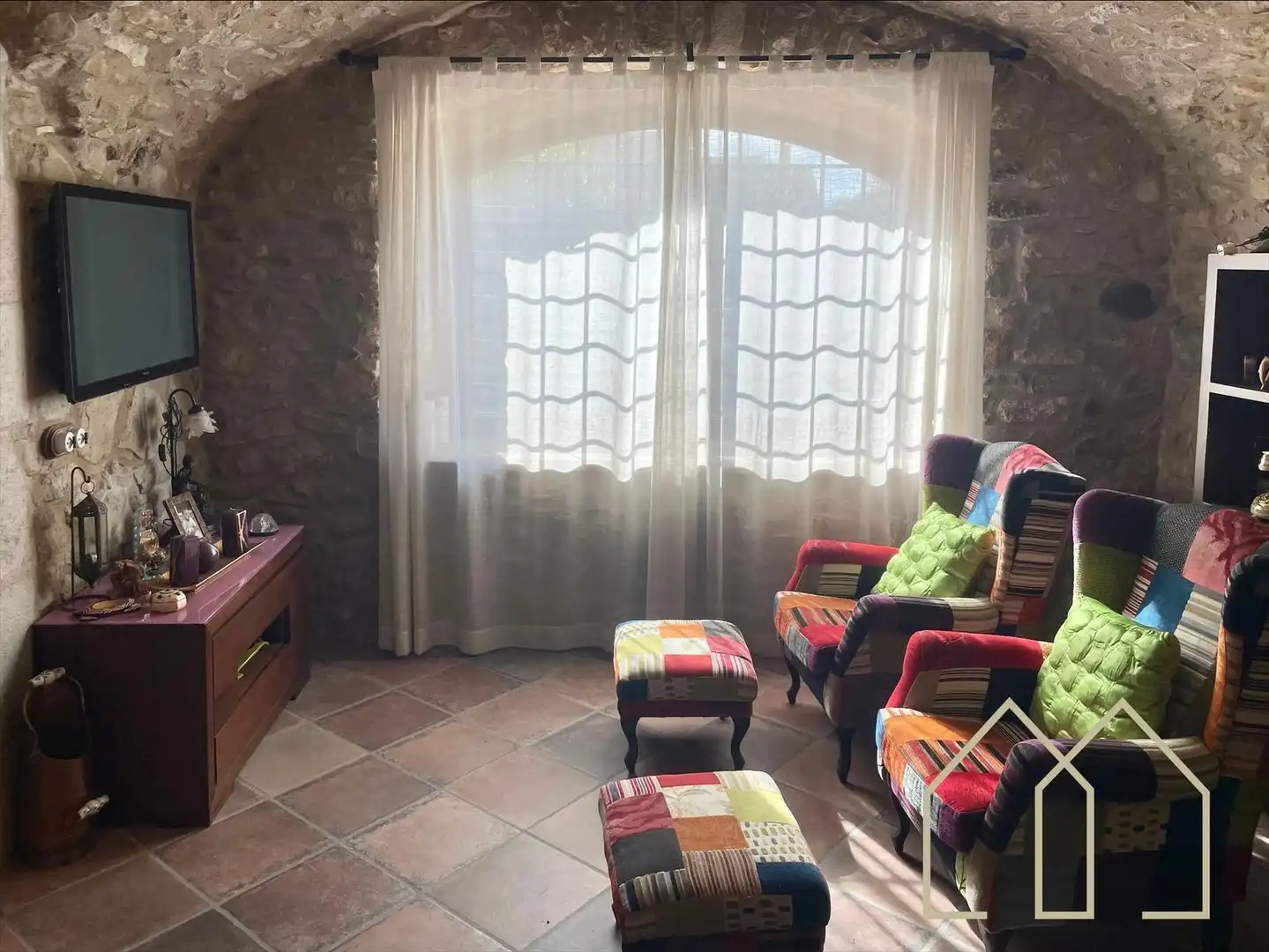 Sala de estar de Casa o chalet en venta en Sant Joan de Mollet con Aire acondicionado, Calefacción y Jardín privado