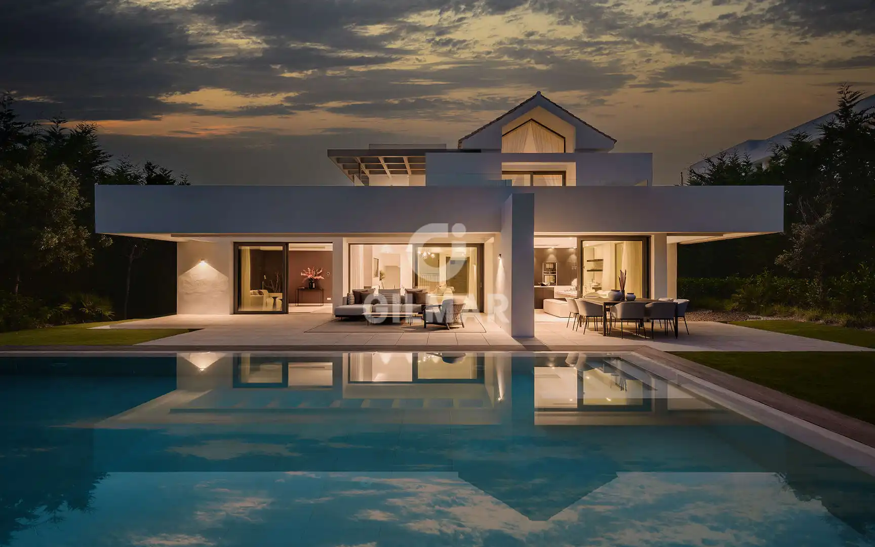 Terraza de Casa o chalet en venta en Estepona con Calefacción, Jardín privado y Piscina