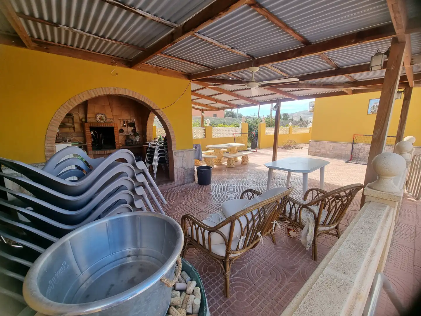 Terraza de Finca rústica en venta en Pechina con Aire acondicionado, Calefacción y Jardín privado