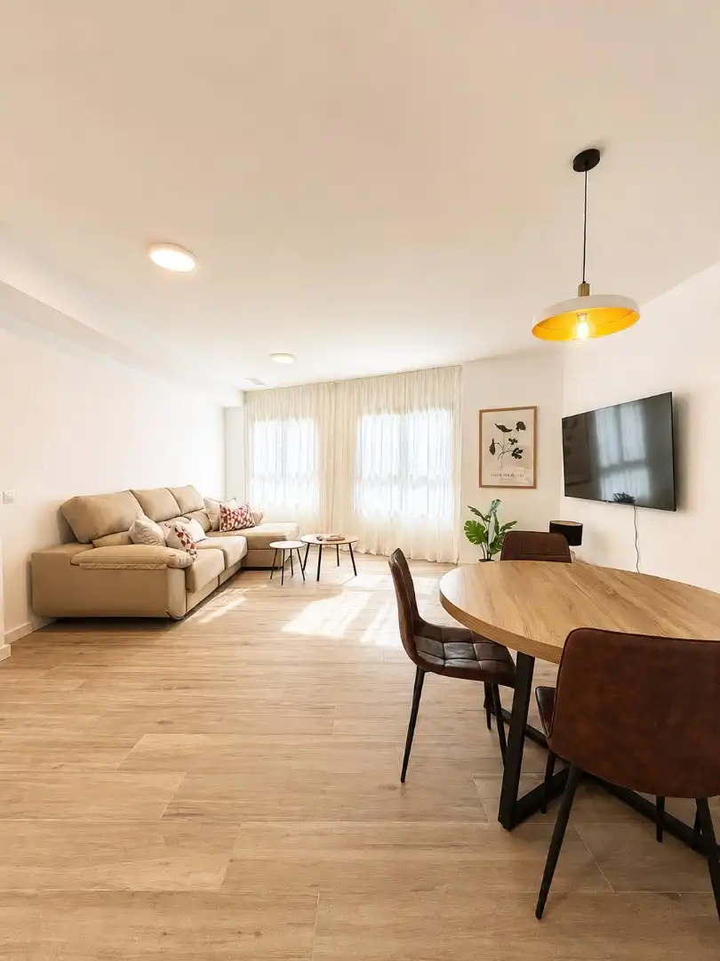 Living room of Flat for rent in Fuengirola  with Air Conditioner, Furnished and Washing machine