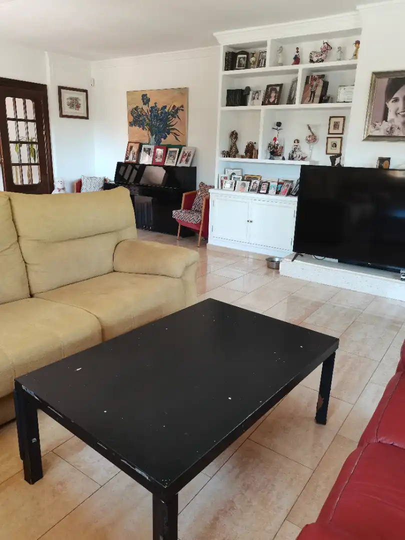 Sala d'estar de Casa o xalet en venda en Málaga amb Calefacció, Jardí privat i Parquet
