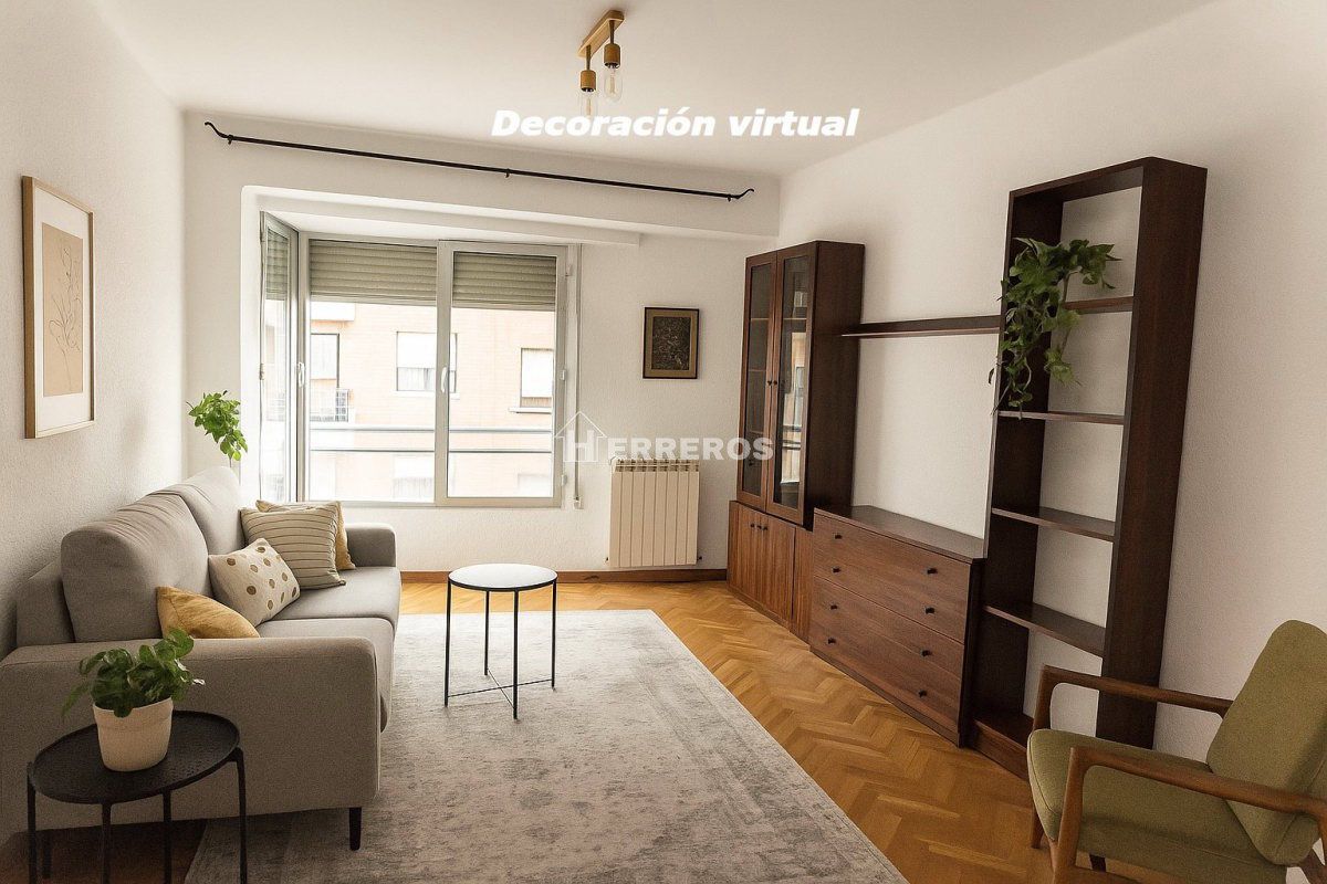Sala de estar de Piso en venta en  Logroño con Calefacción, Parquet y Terraza