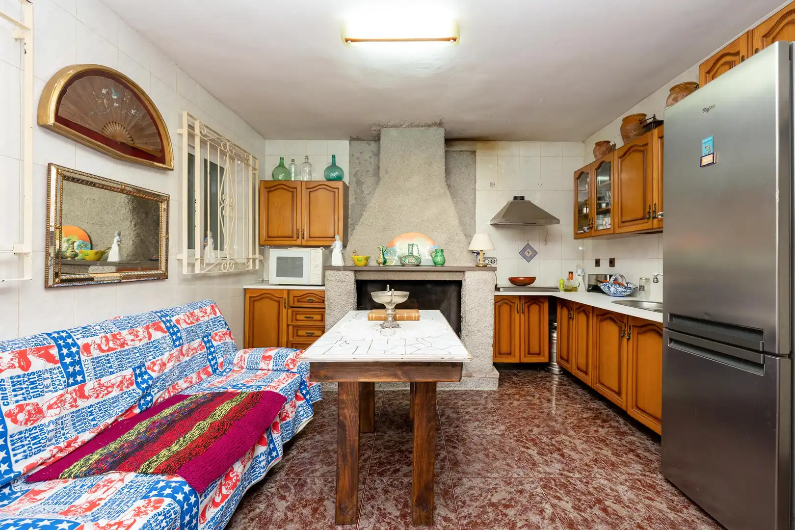 Küche von Einfamilien-Reihenhaus zum Verkauf in Benalúa de las Villas mit Balkon