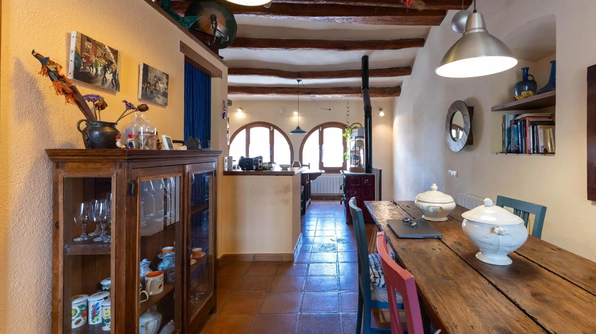 Comedor de Finca rústica en venta en El Bruc con Calefacción y Terraza