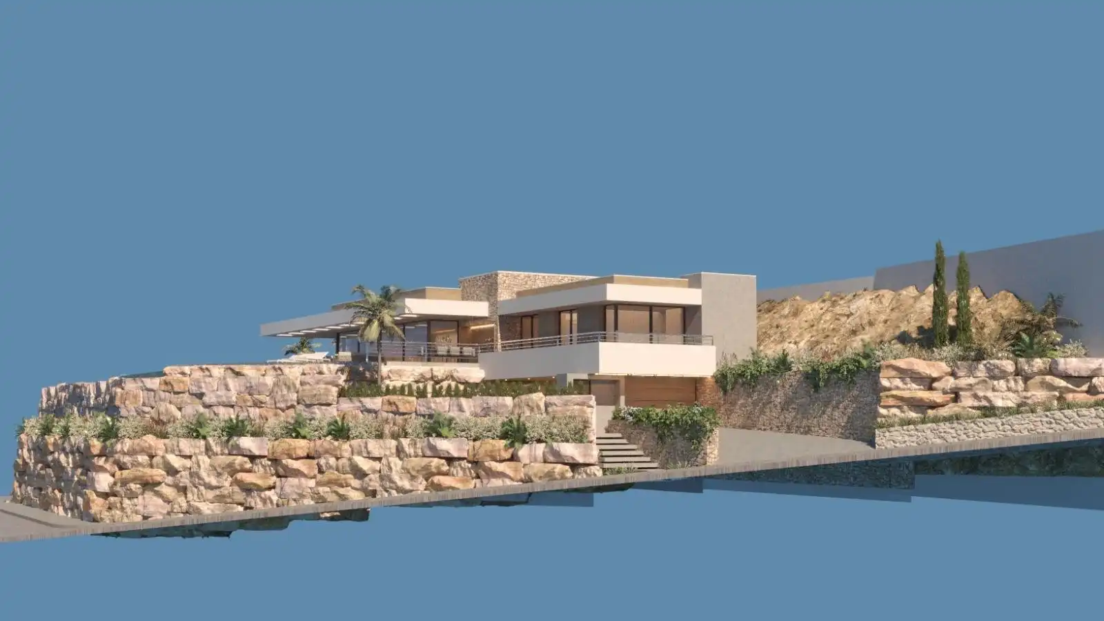Vista exterior de Casa o xalet en venda en Rojales amb Aire condicionat, Jardí privat i Terrassa
