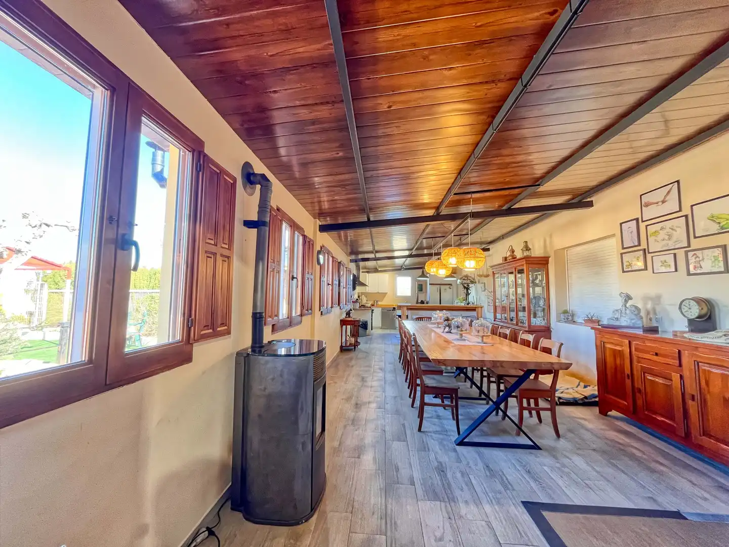 Dining room of Houses for sale in Villena  with Air Conditioner, Terrace and Swimming Pool