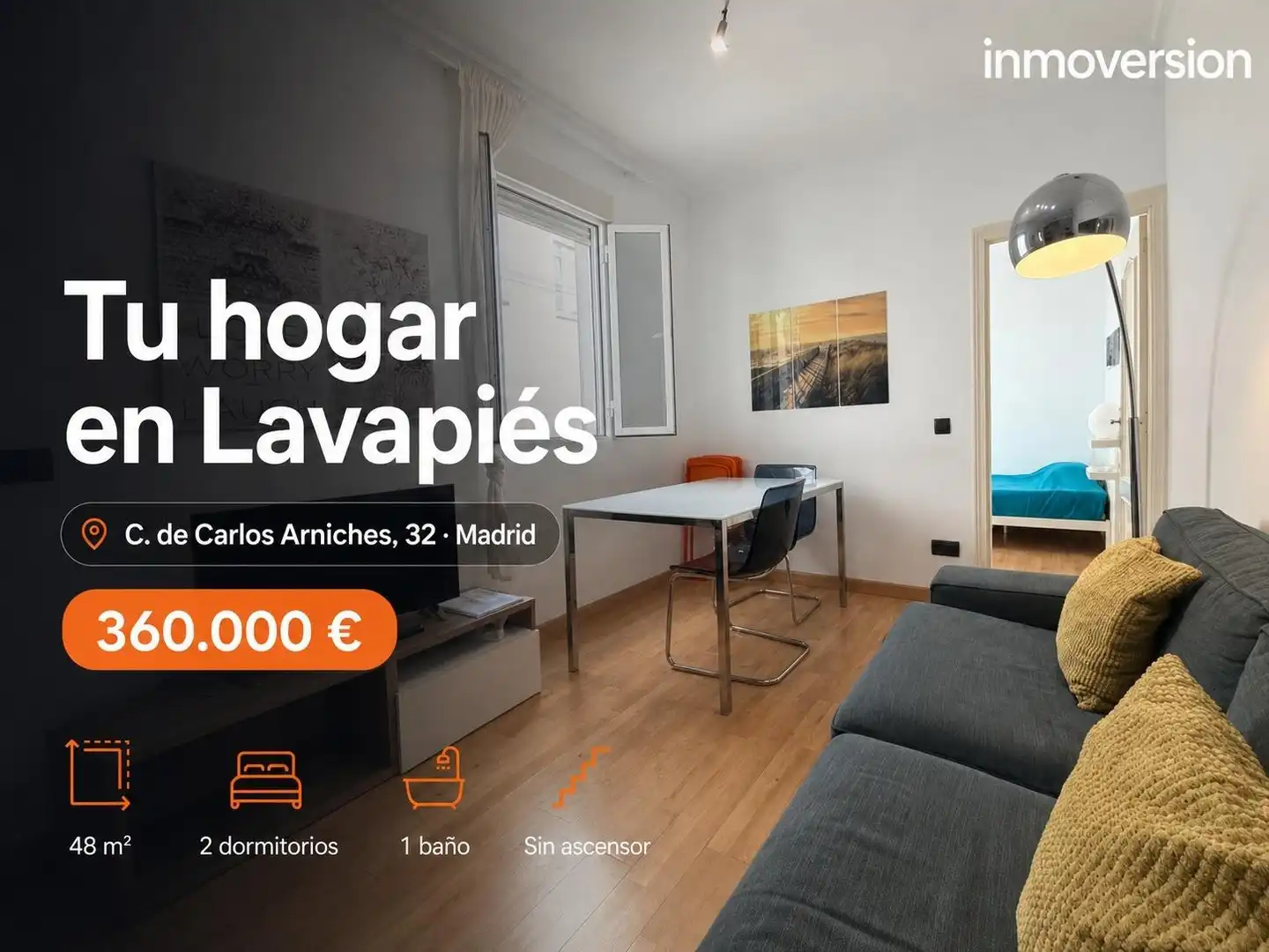 Living room of Flat for sale in Madrid  with Heating