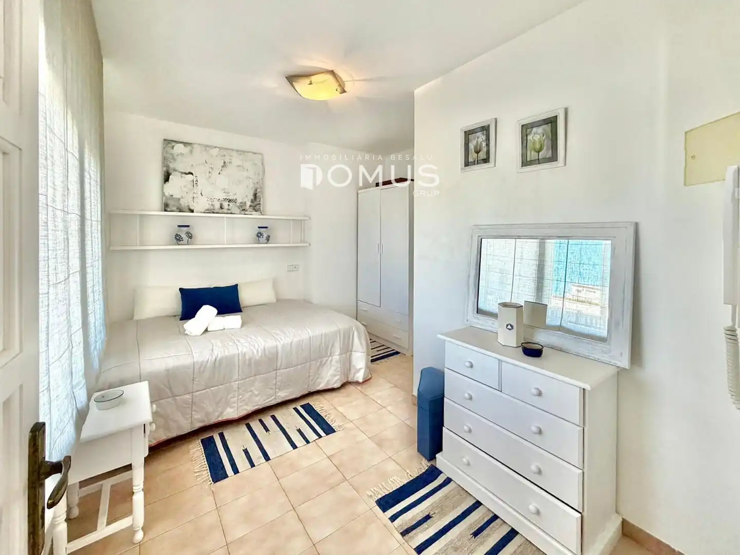 Schlafzimmer von Maisonette zur Miete in L'Escala mit Klimaanlage, Heizung und Terrasse
