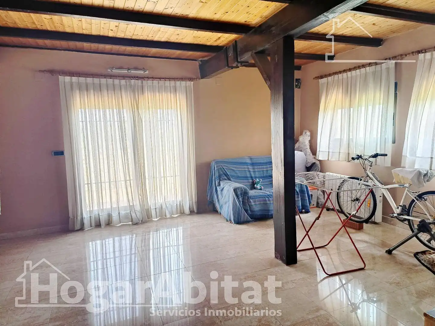 Wohnzimmer von Haus oder Chalet zum Verkauf in Castellón de la Plana / Castelló de la Plana mit Klimaanlage, Privatgarten und Terrasse