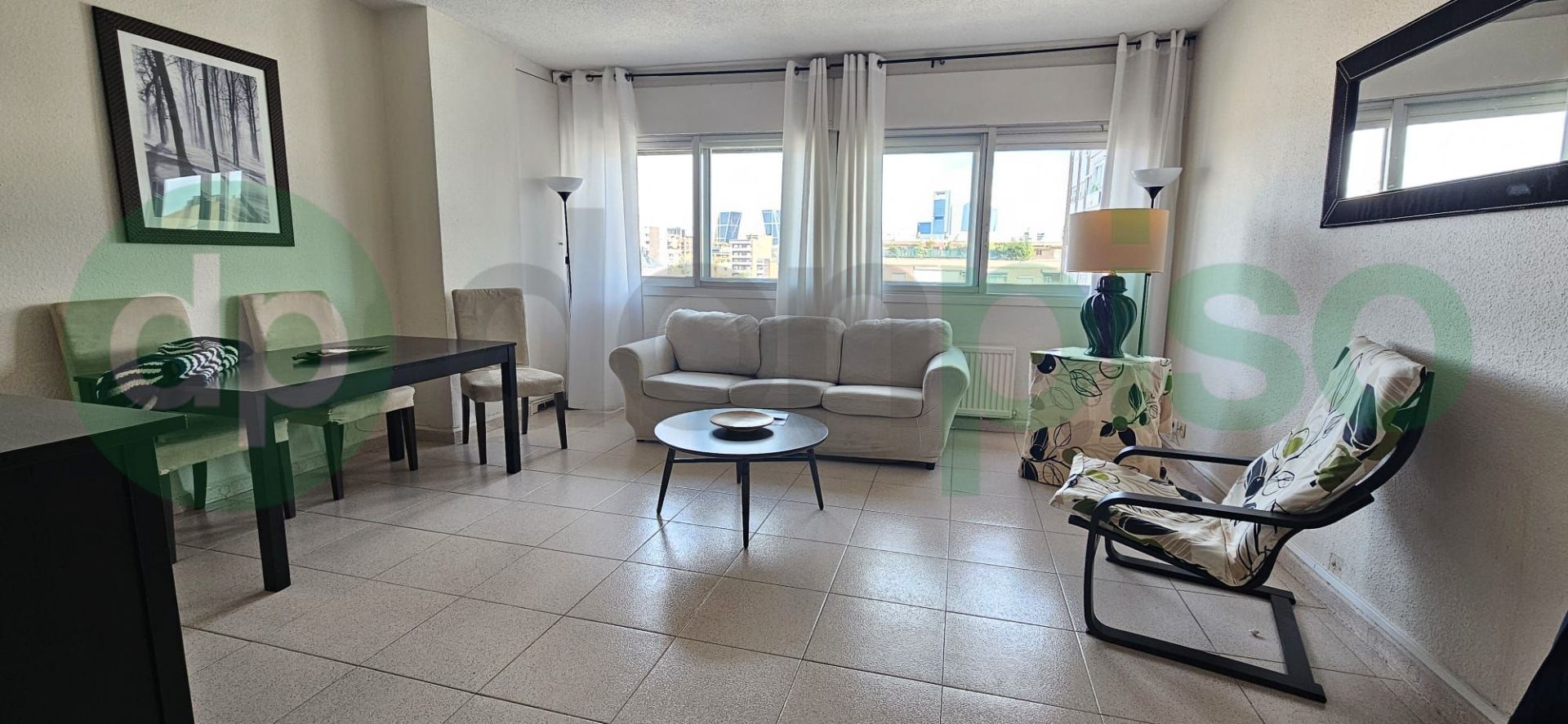 Sala d'estar de Pis de lloguer en  Madrid Capital amb Aire condicionat, Calefacció i Parquet