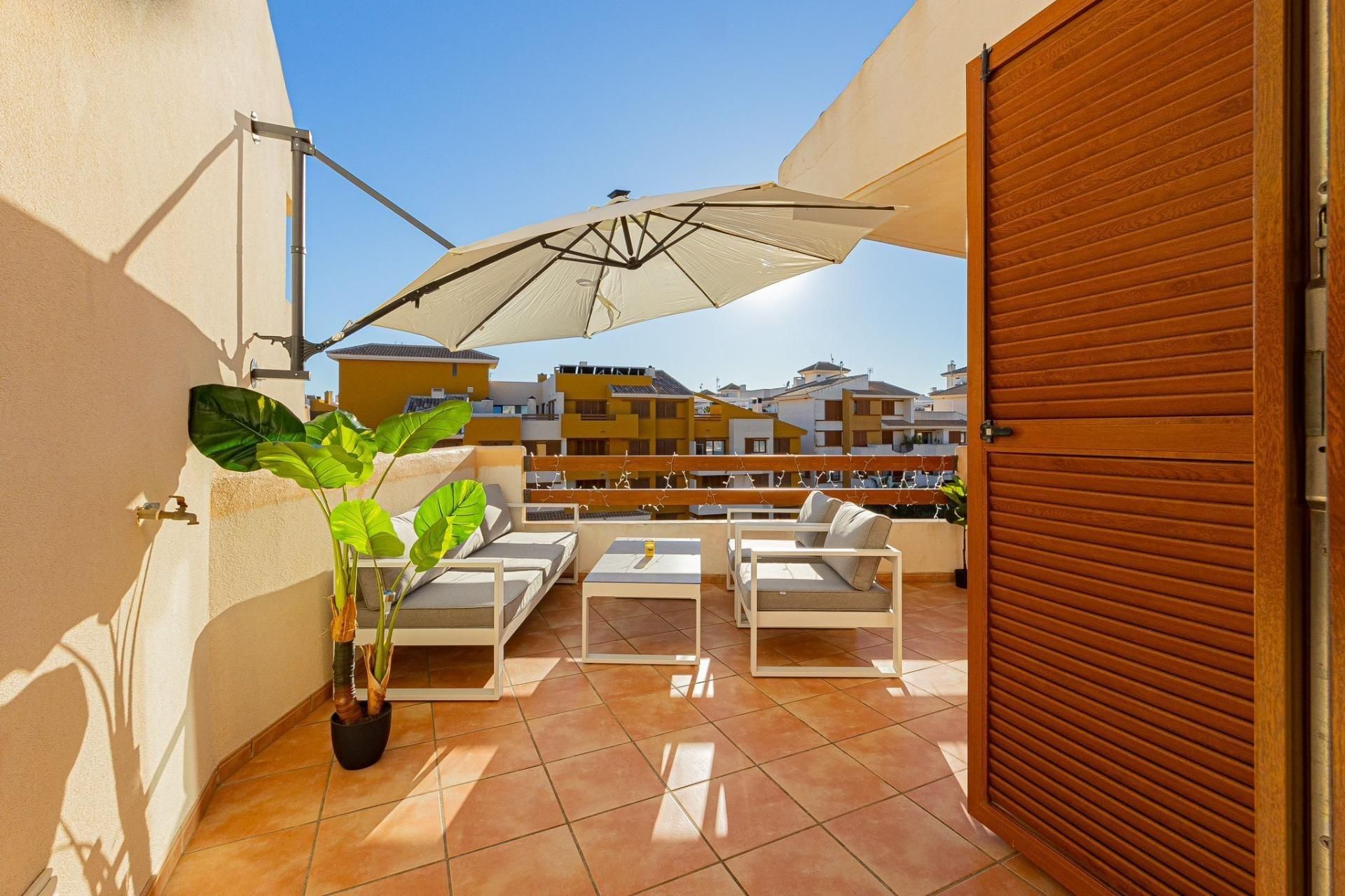 Terrace of Attic for sale in Torrevieja  with Air Conditioner, Private garden and Terrace