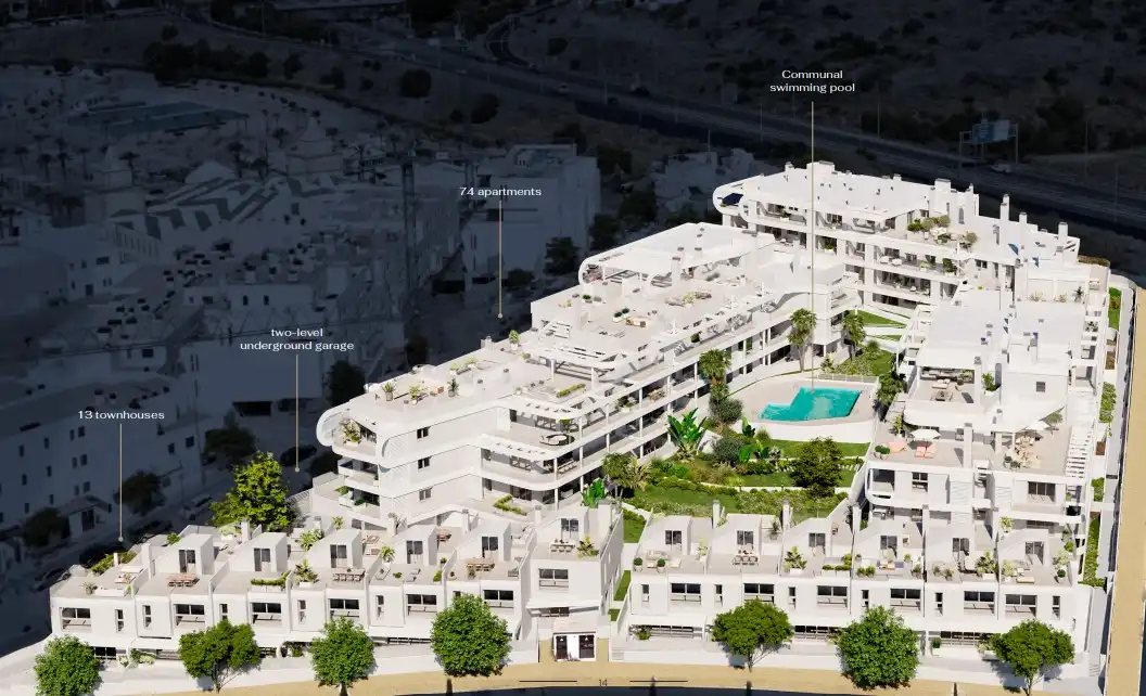 Vista exterior de Piso en venta en Estepona con Aire acondicionado, Calefacción y Terraza