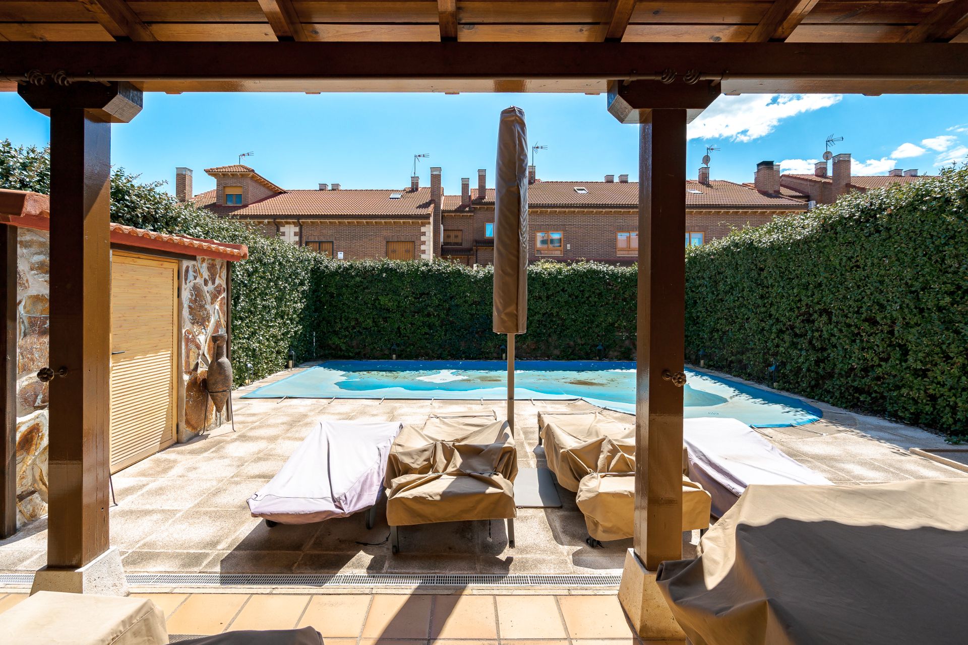 Swimming pool of Single-family semi-detached for sale in Meco  with Air Conditioner, Heating and Swimming Pool