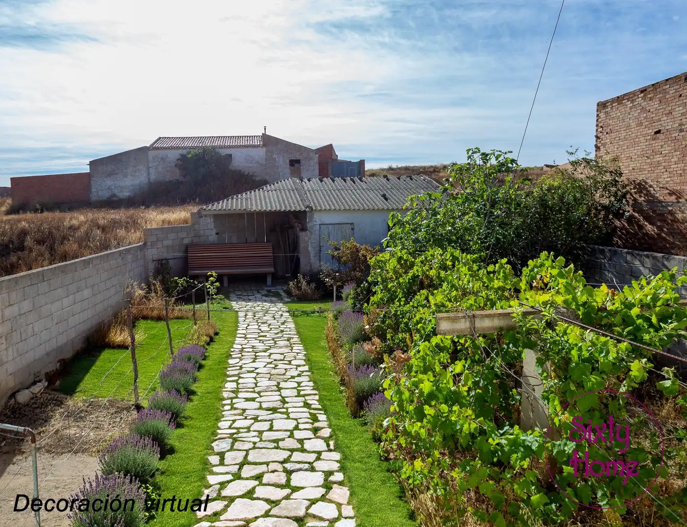 Garden of Houses for sale in Lagata  with Heating and Storage room