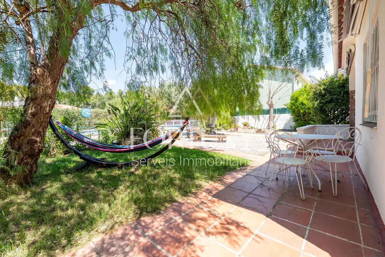 Jardí de Casa o xalet en venda en Mont-roig del Camp amb Aire condicionat, Traster i Piscina