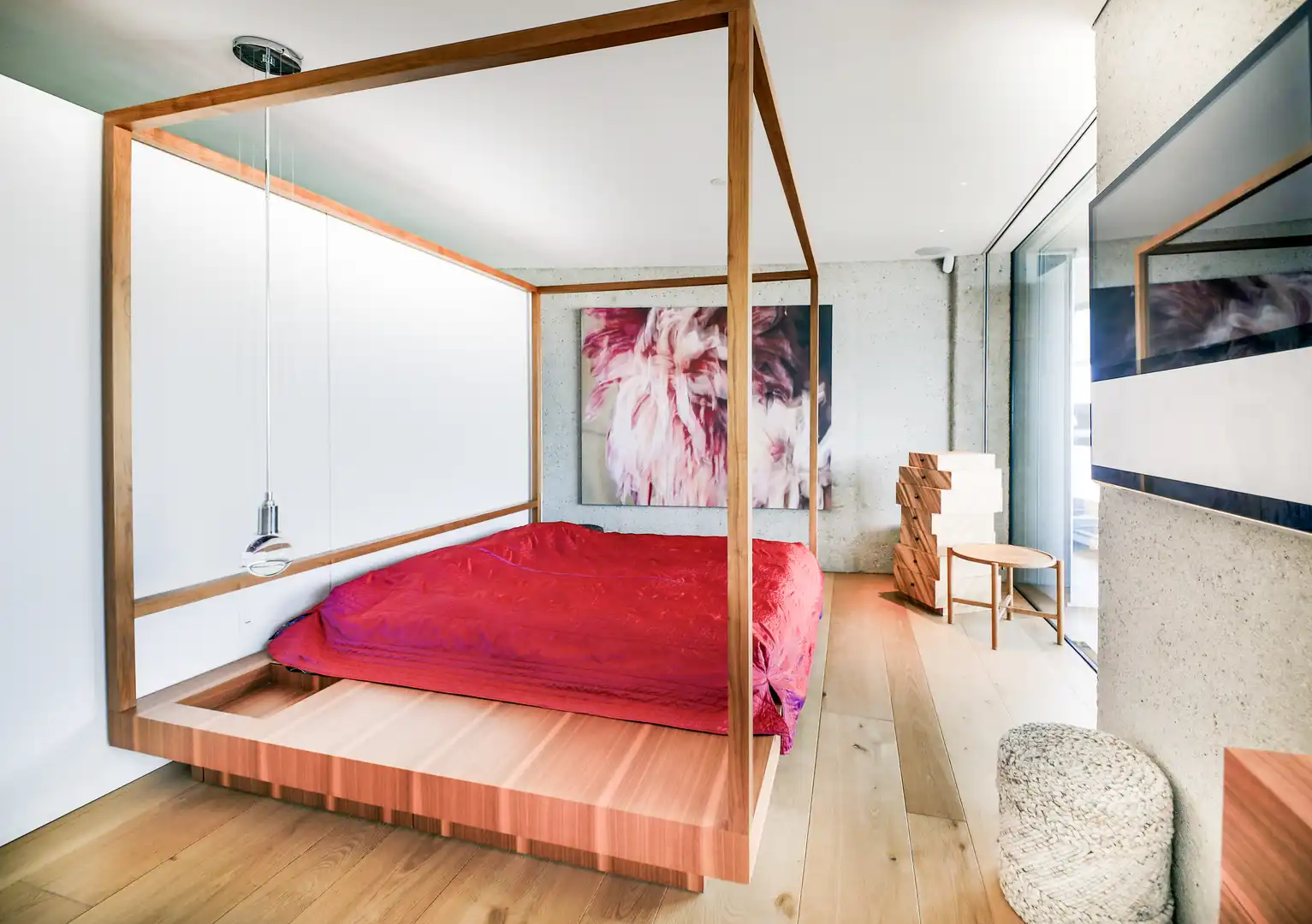 Schlafzimmer von Wohnungen zum Verkauf in Barcelona mit Klimaanlage, Terrasse und Schwimmbad