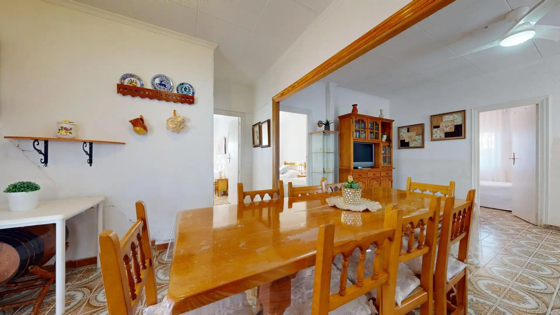 Menjador de Casa o xalet en venda en Cartagena amb Jardí privat, Terrassa i Piscina