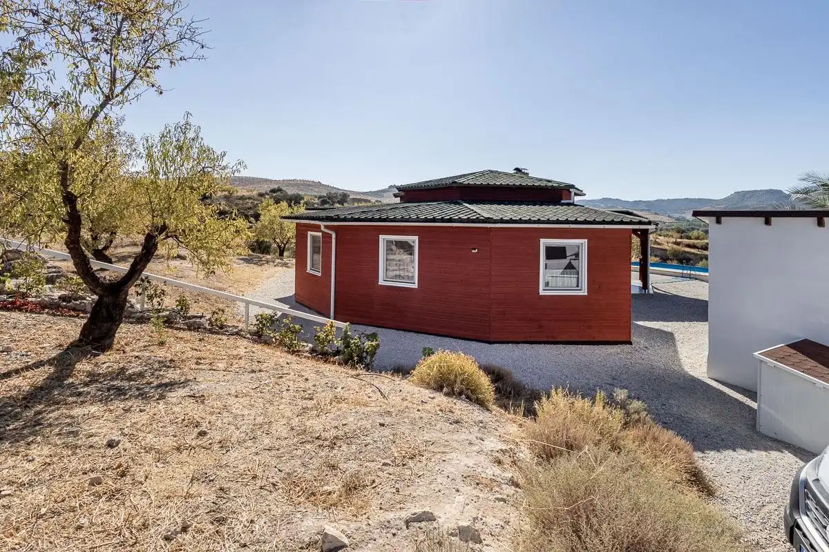 Vista exterior de Casa o chalet en venta en Fornes con Calefacción, Jardín privado y Piscina