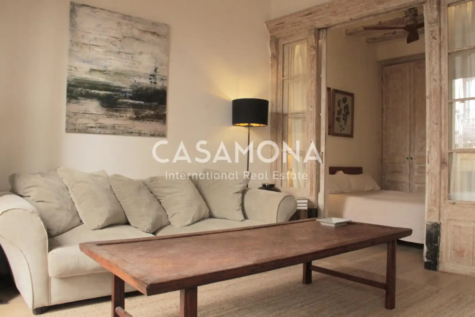 Sala de estar de Apartamento en venta en Barcelona con Aire acondicionado, Calefacción y Balcón