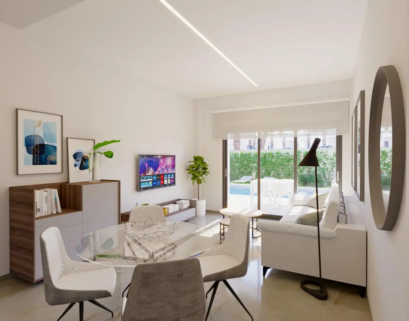 Sala de estar de Casa o chalet en venta en Algorfa con Jardín privado, Terraza y Piscina