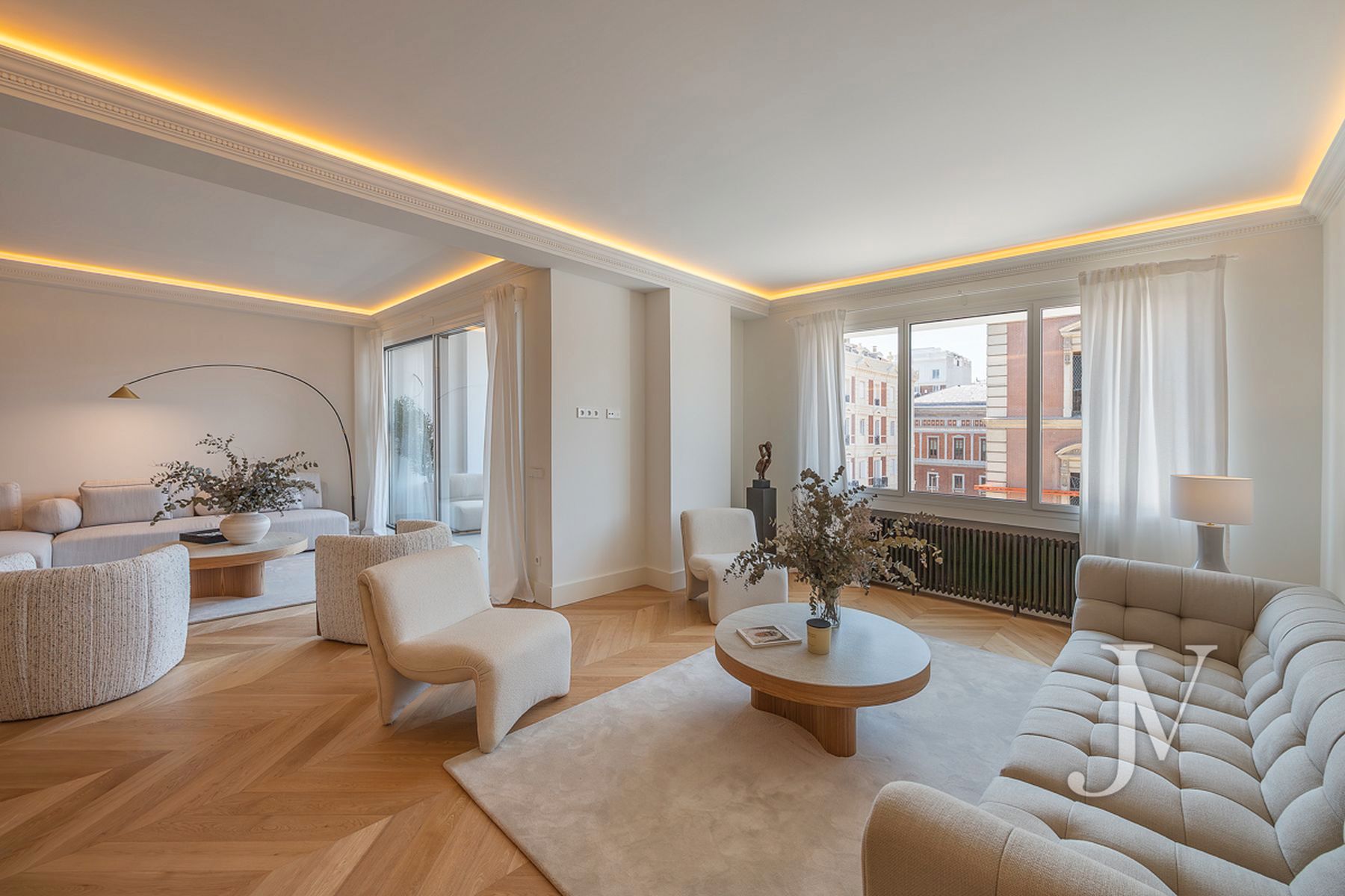 Living room of Flat for sale in  Madrid Capital  with Air Conditioner, Heating and Terrace
