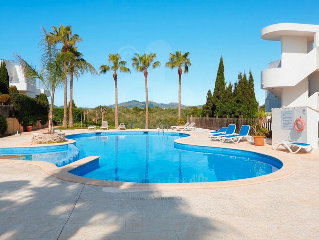 Schwimmbecken von Wohnungen zum Verkauf in Santanyí mit Klimaanlage, Heizung und Privatgarten