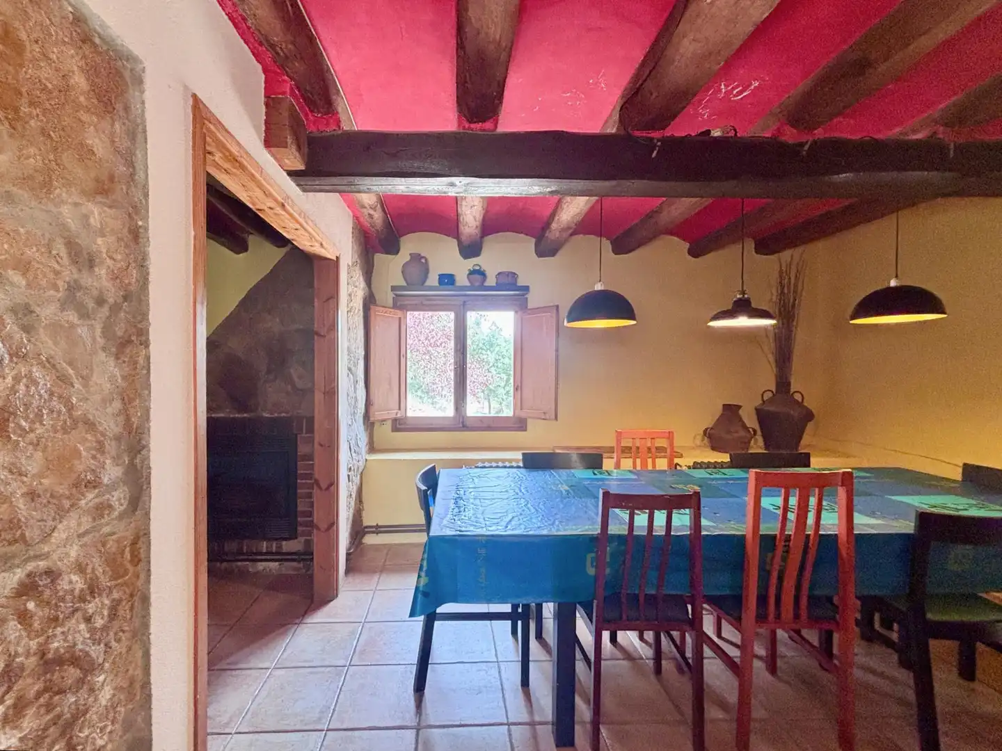 Dining room of Country homes for sale in Querol  with Heating, Terrace and Swimming Pool