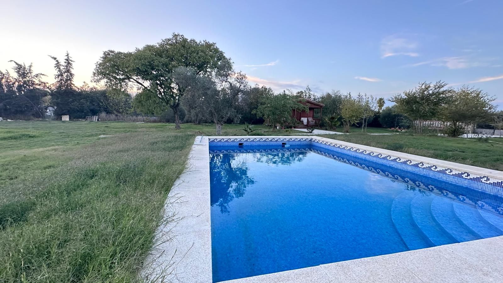 Swimming pool of House or chalet for sale in Sanlúcar la Mayor  with Air Conditioner, Terrace and Furnished