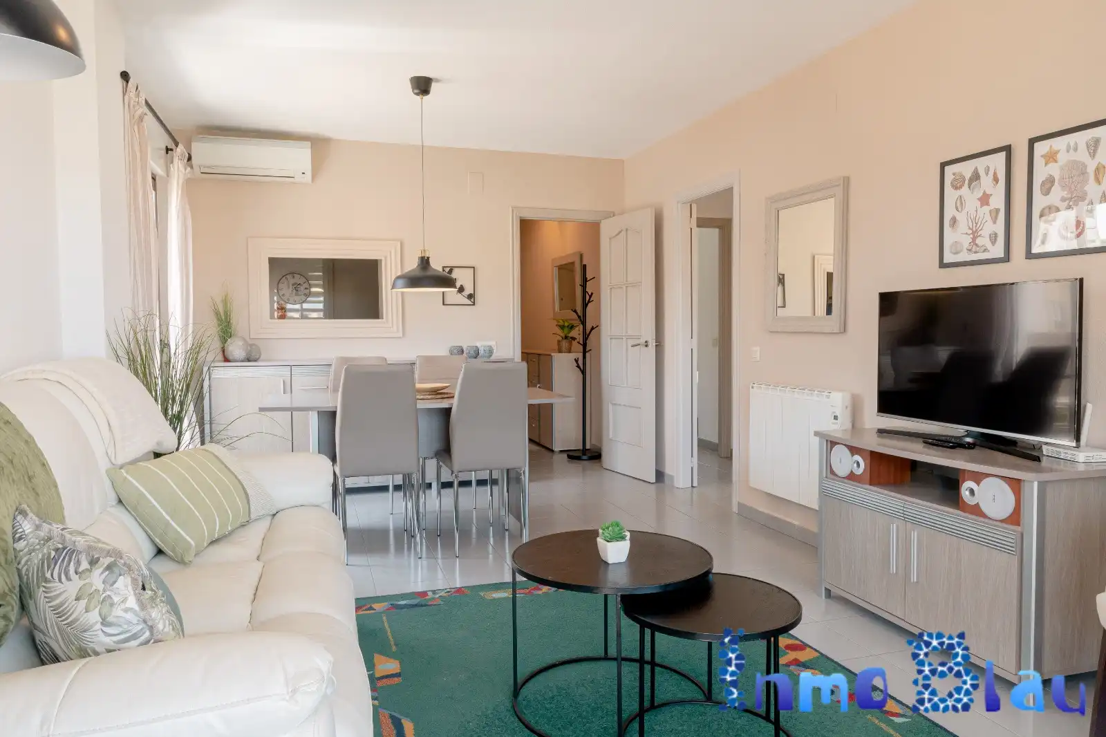 Wohnzimmer von Wohnungen zum Verkauf in L'Alfàs del Pi mit Klimaanlage, Heizung und Privatgarten