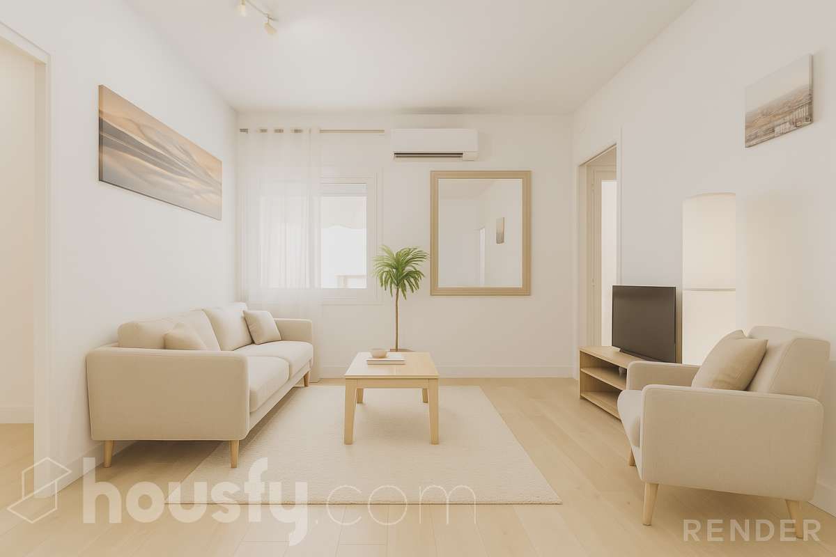 Sala de estar de Ático en venta en Badalona con Aire acondicionado