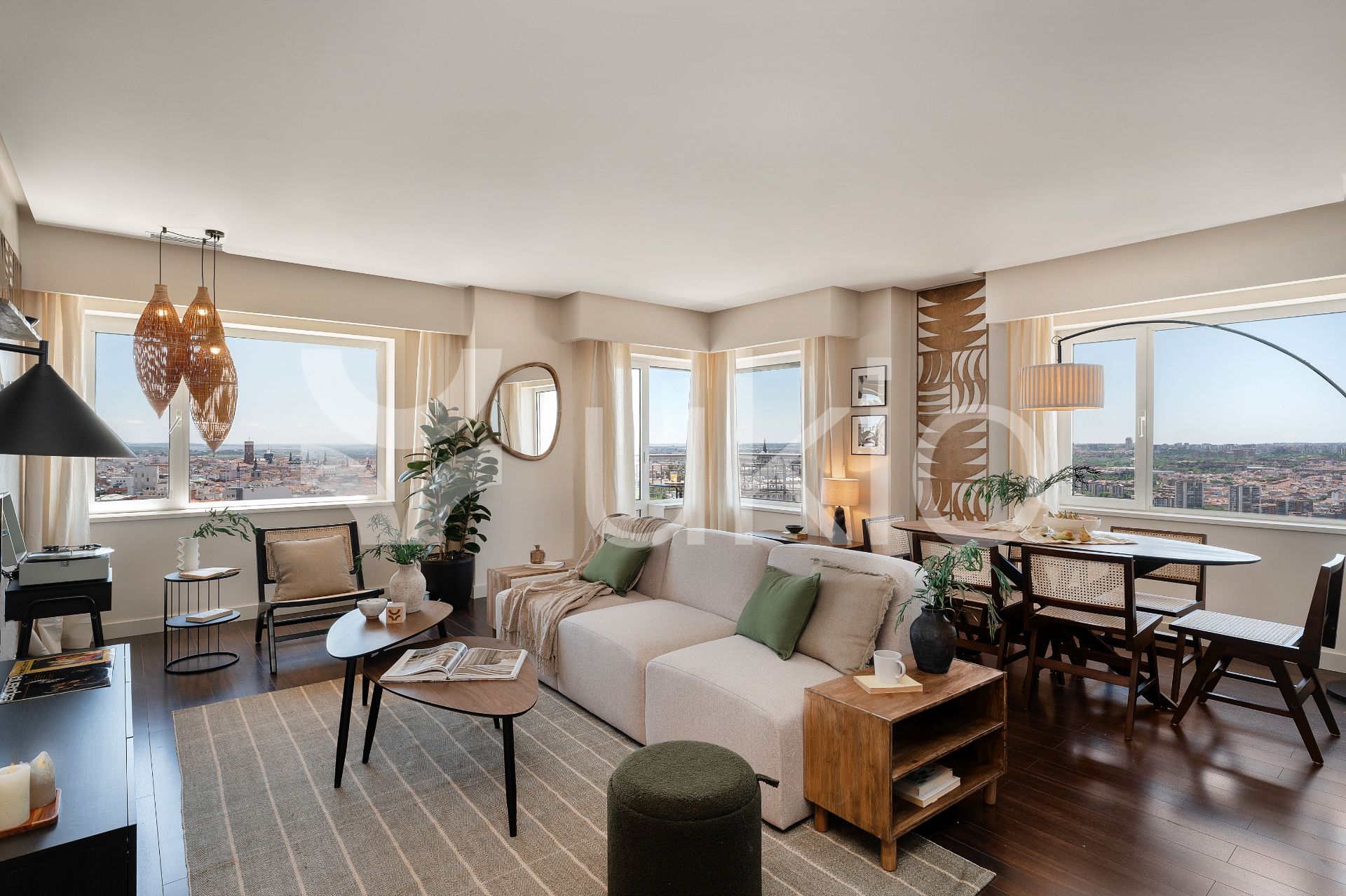 Living room of Apartment to rent in  Madrid Capital  with Air Conditioner, Heating and Terrace