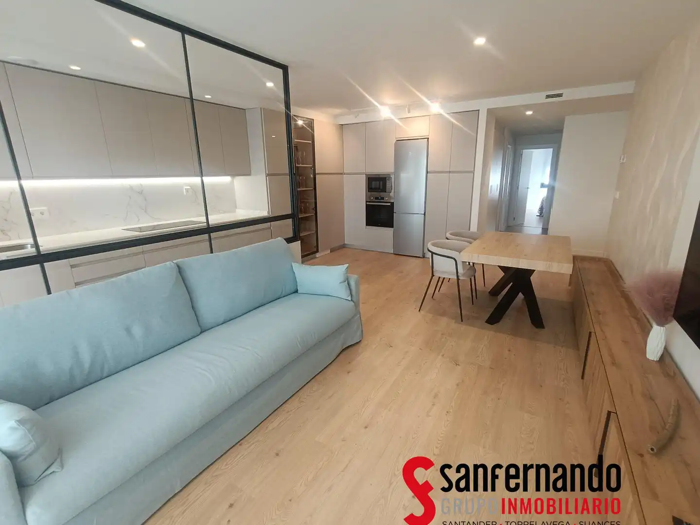 Wohnzimmer von Wohnung zur Miete in Santander mit Heizung, Möbliert und Balkon