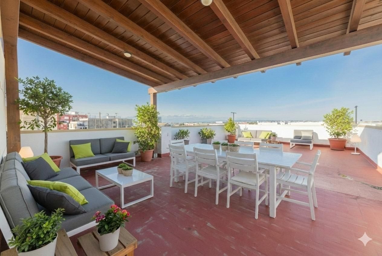 Terrace of Flat for sale in Silla  with Air Conditioner, Heating and Terrace