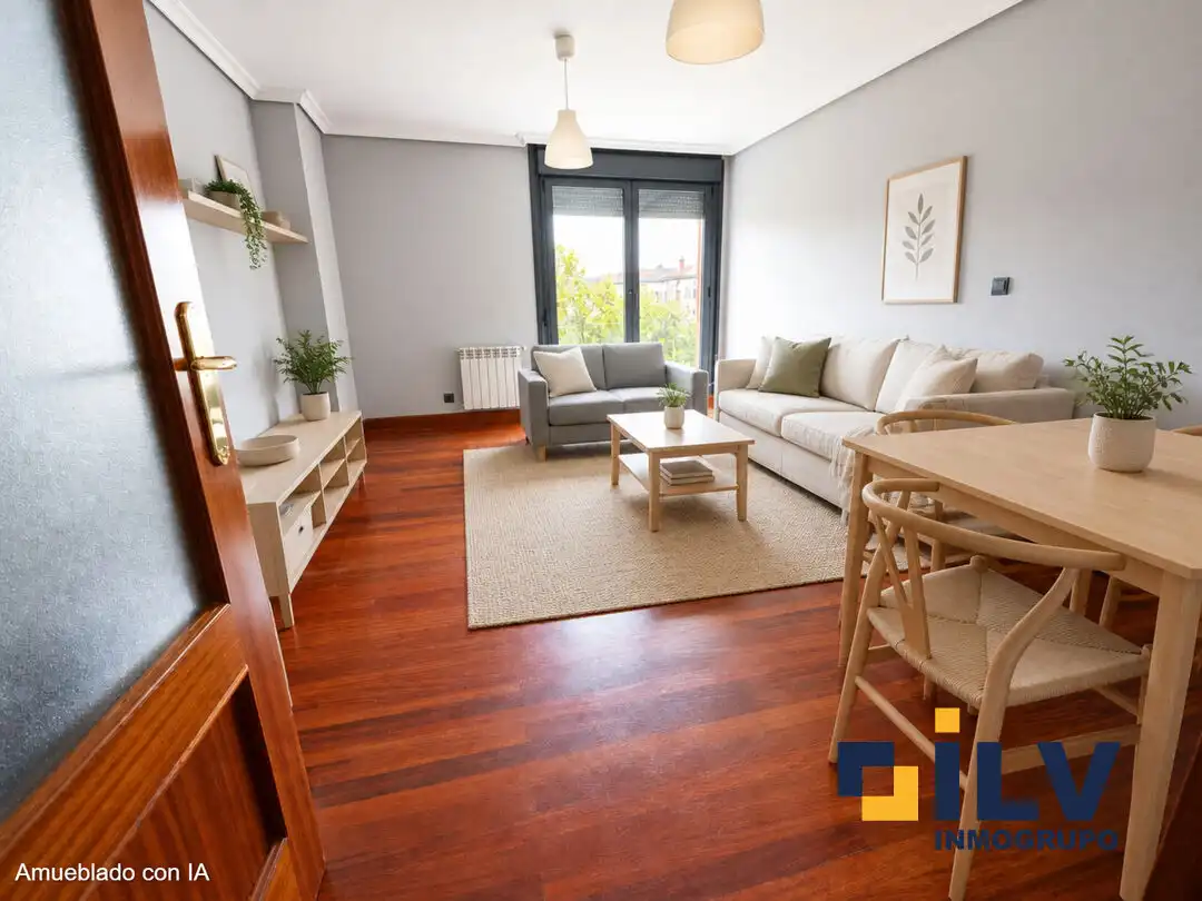 Sala de estar de Piso en venta en Santurtzi  con Calefacción y Terraza