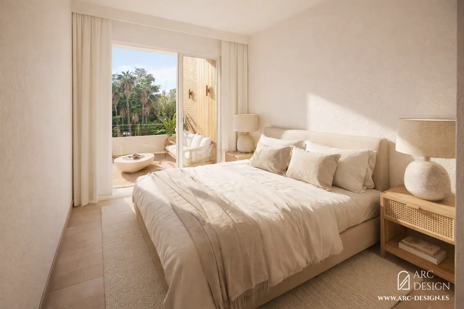 Bedroom of Flat for sale in Málaga  with Air Conditioner and Community pool
